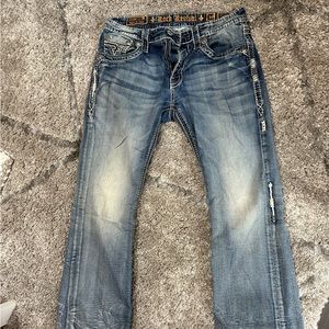 Men’s Rock Revival Jeans - Destin boot size 34